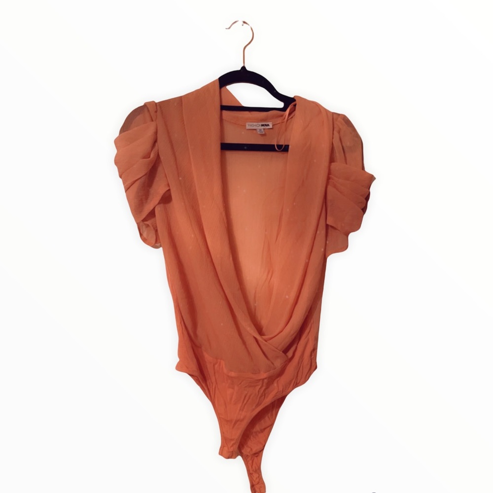 Fashion Nova Peach Bodysuit